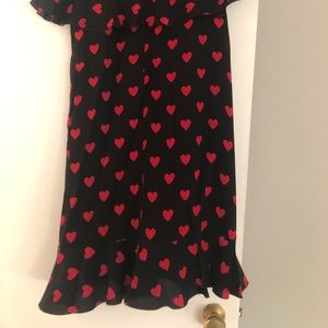 Red Valentino heart black dress